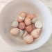 Egg shells in bowl