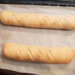 two baked french breads