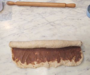 roll up sourdough cinnamon roll dough