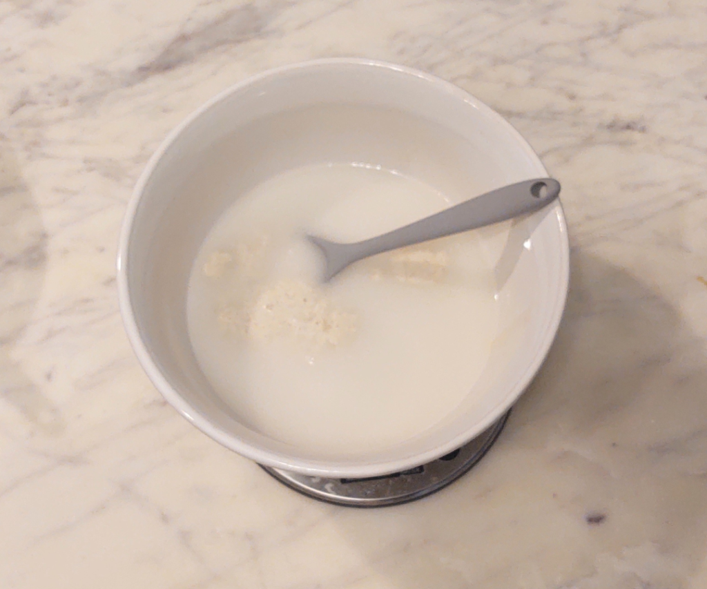 sourdough starter and water
