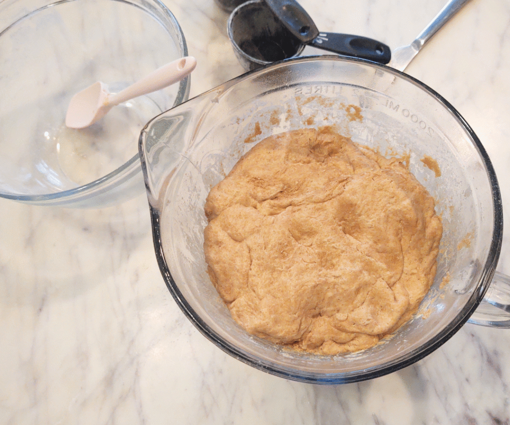 rising einkorn dough
