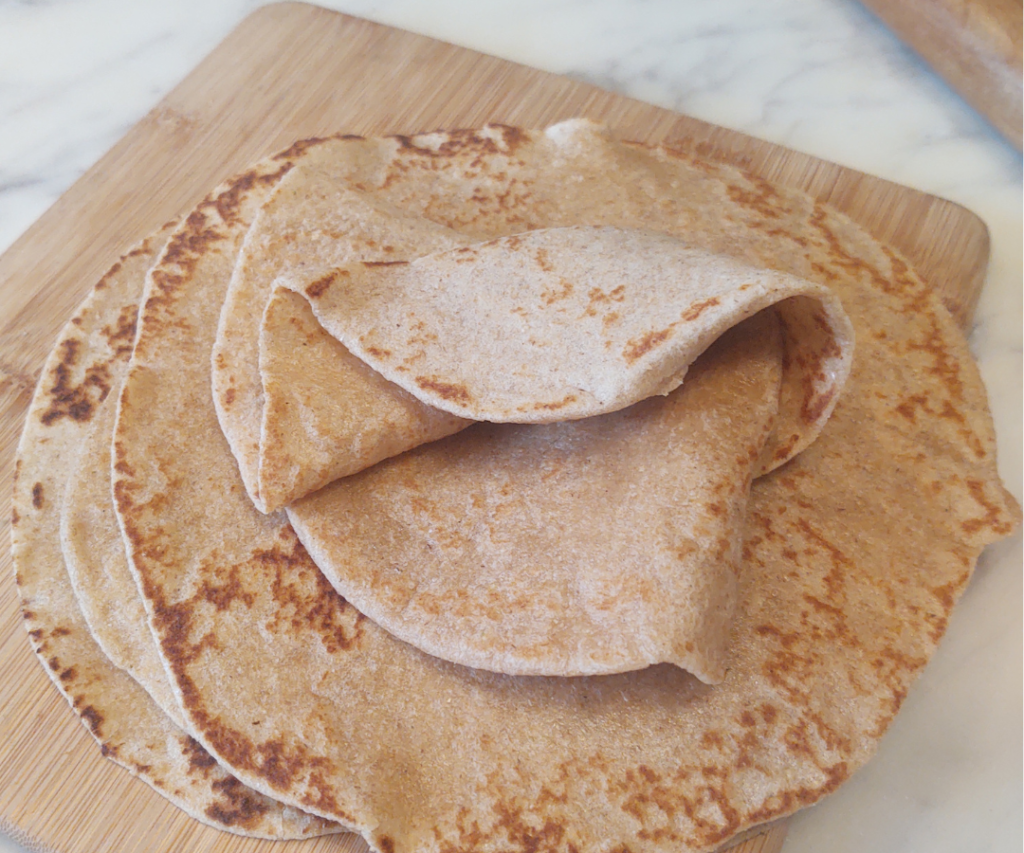 crunched up tortillas