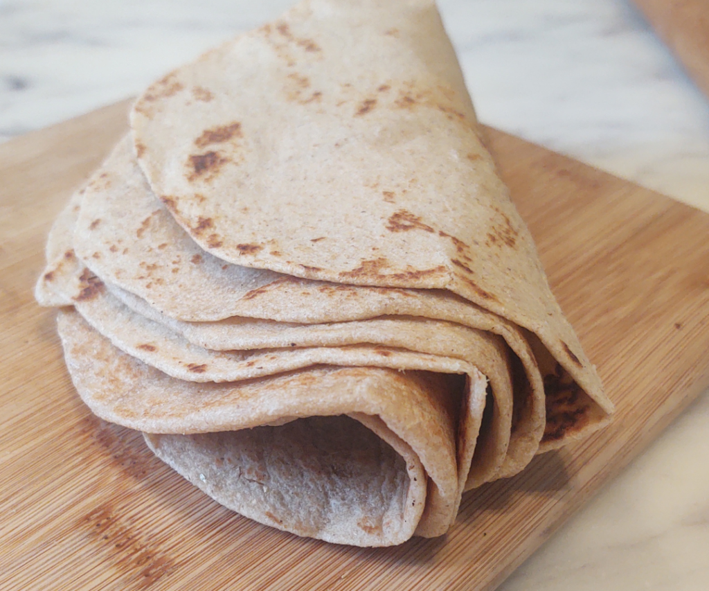 folded up tortillas