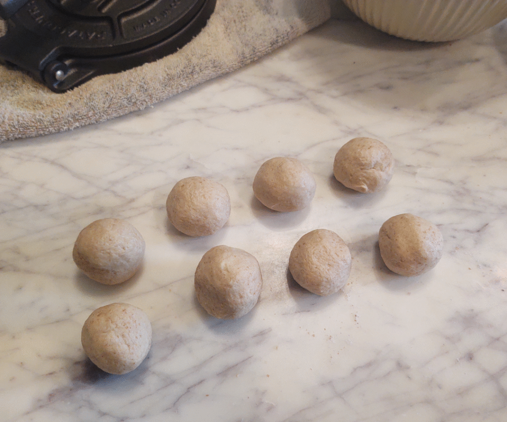 8 tortilla dough balls
