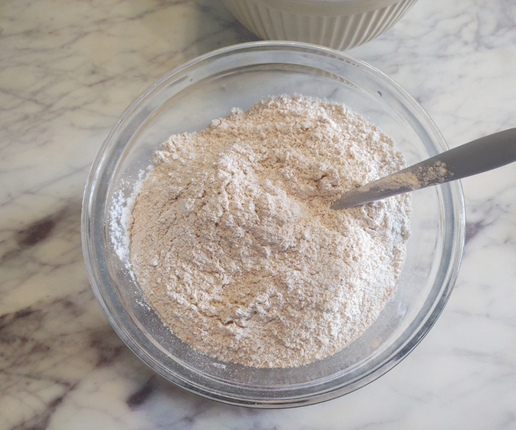 freshly milled flour added to make pizza dough