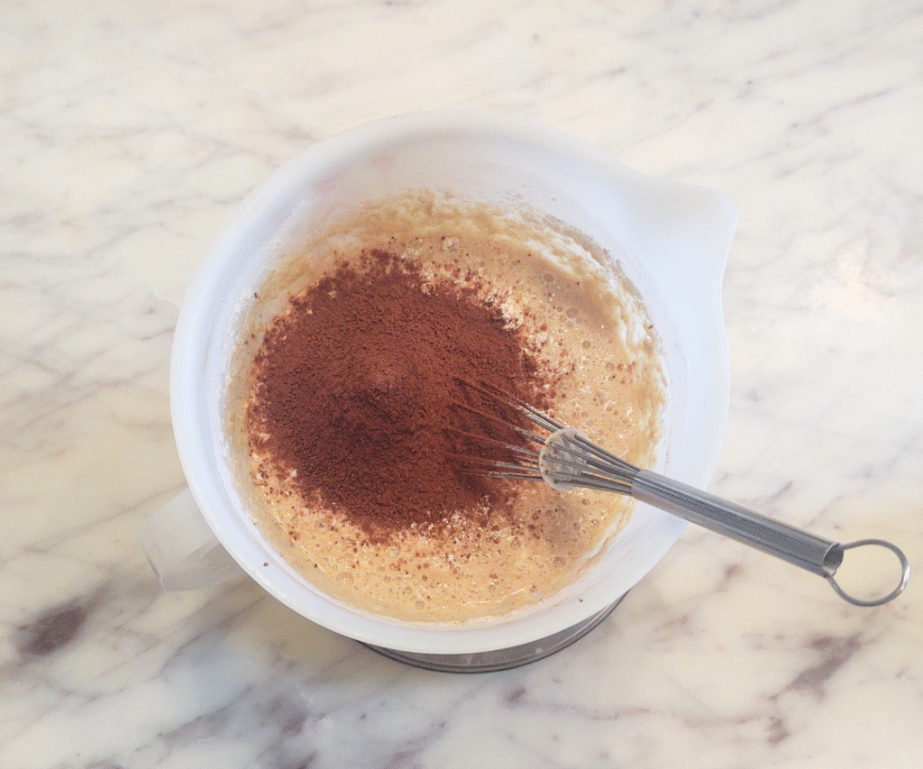 add cocoa powder to batter