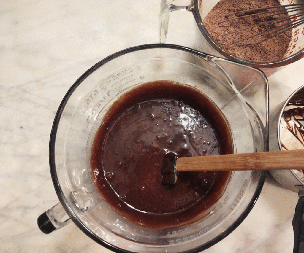 mixed eggs and chocolate