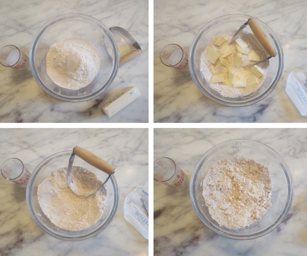 mixing pie dough steps