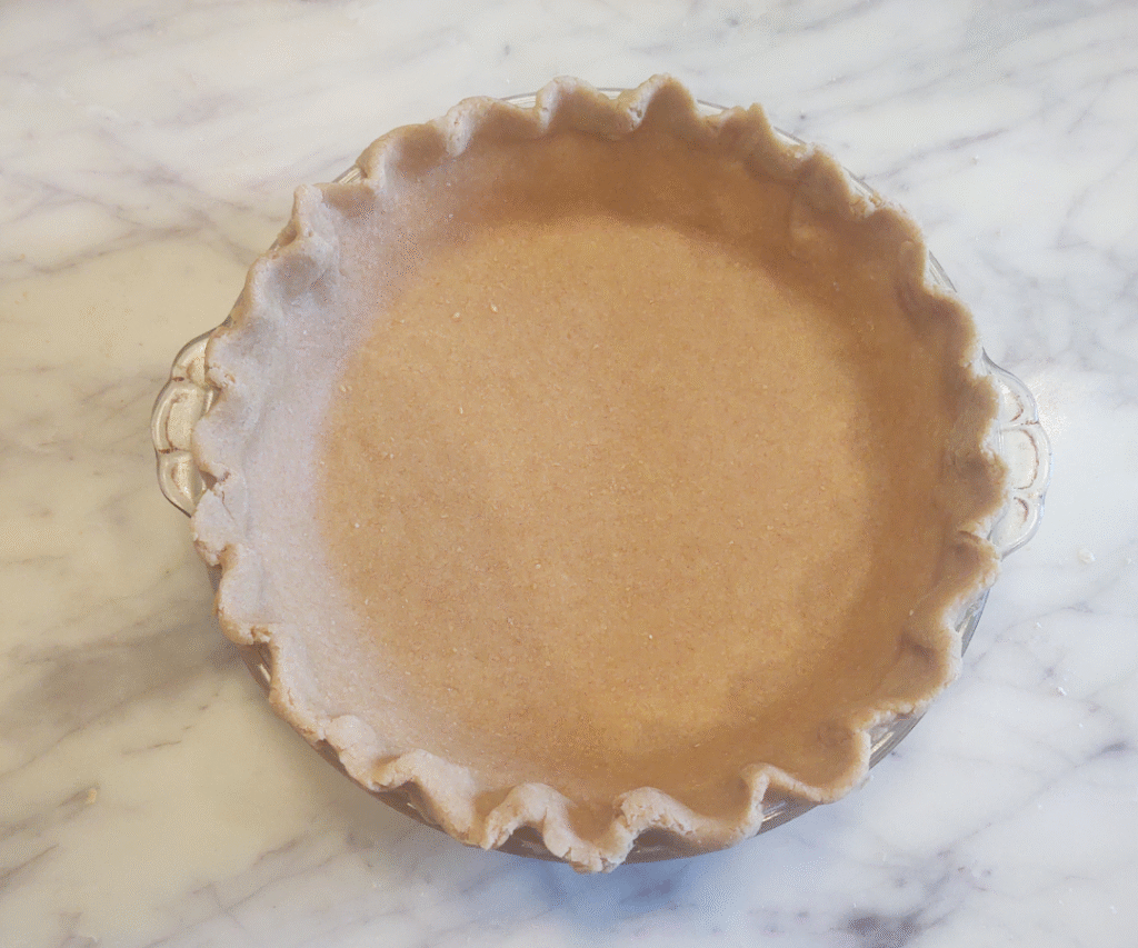 folding edges of pie crust