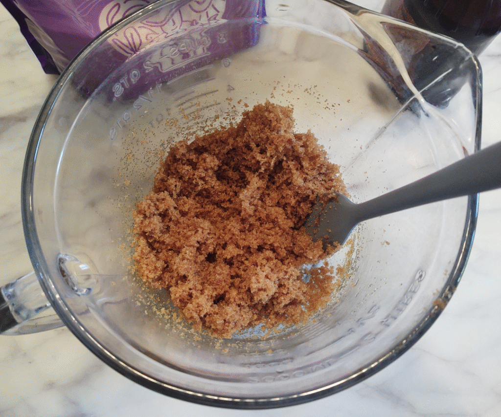 homemade brown sugar in mixing bowl