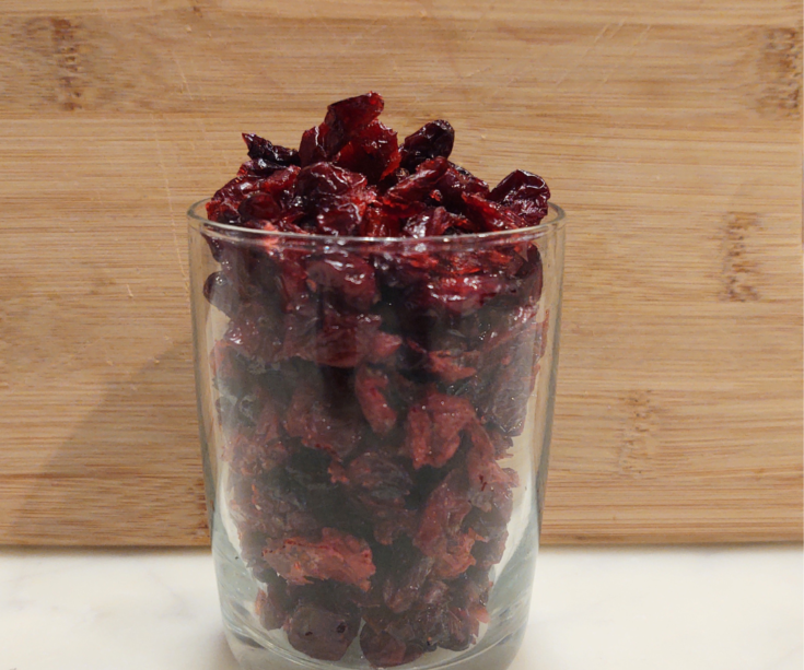 homemade craisins side view