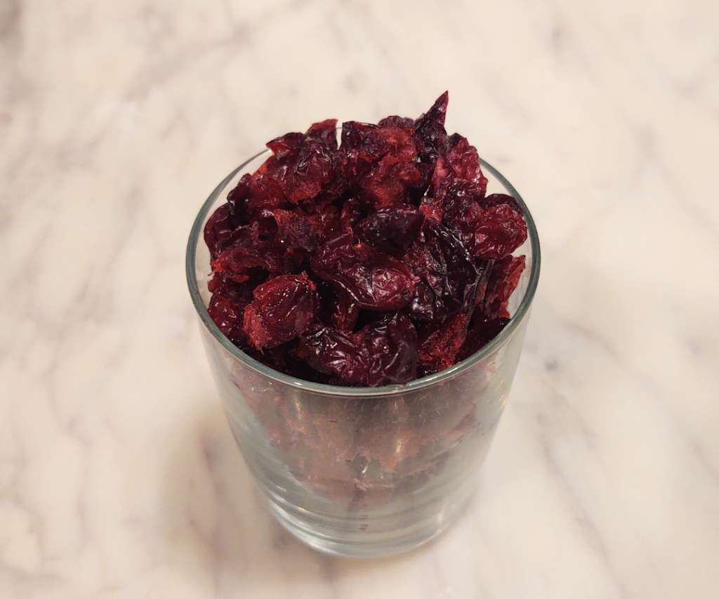 homemade craisins top view