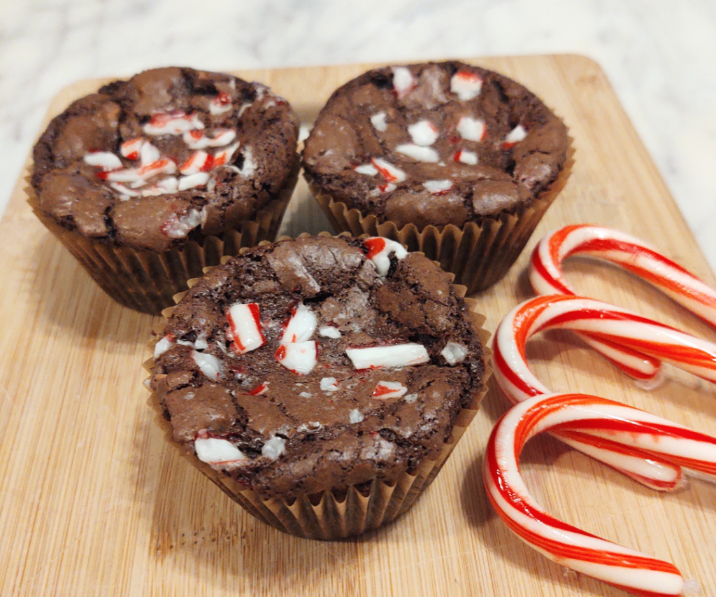peppermint brownie bites with rye flour