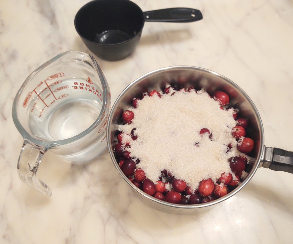 add sugar to cranberries