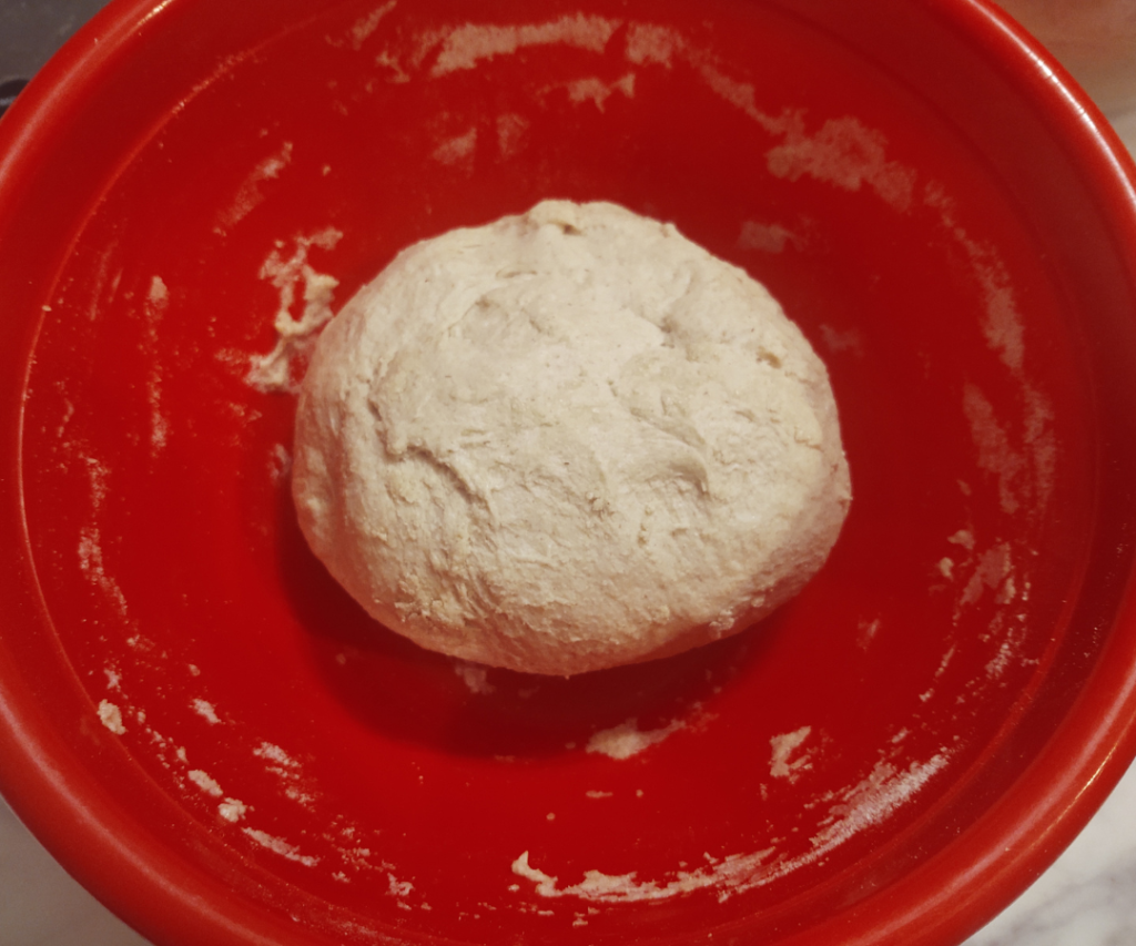 glossy sourdough ball