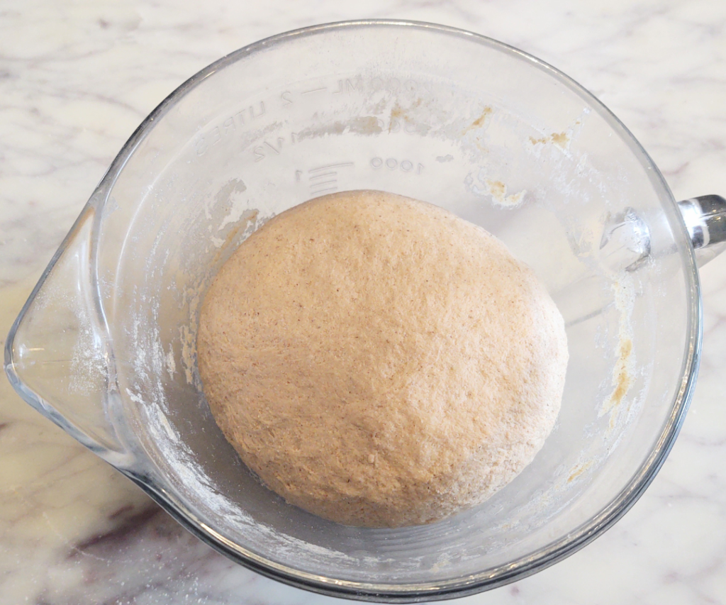 bagel dough in bowl