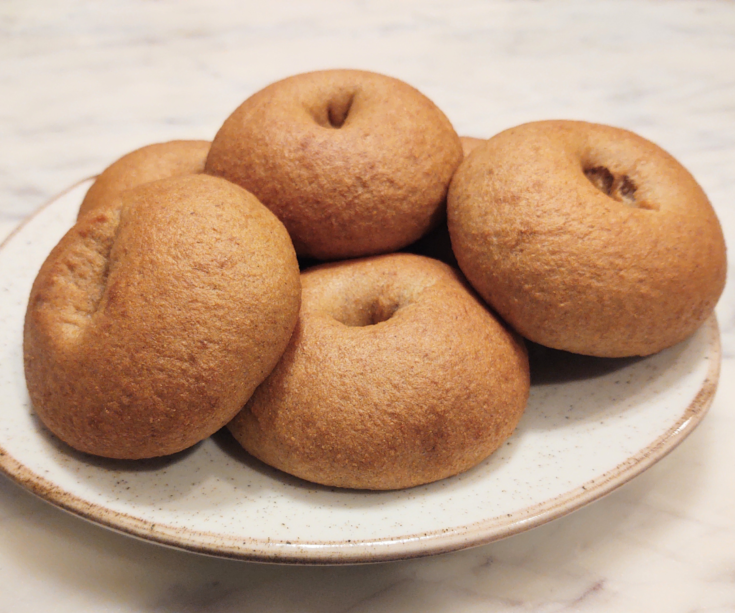 freshly milled sourdough bagels