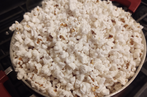popcorn popped with lid off