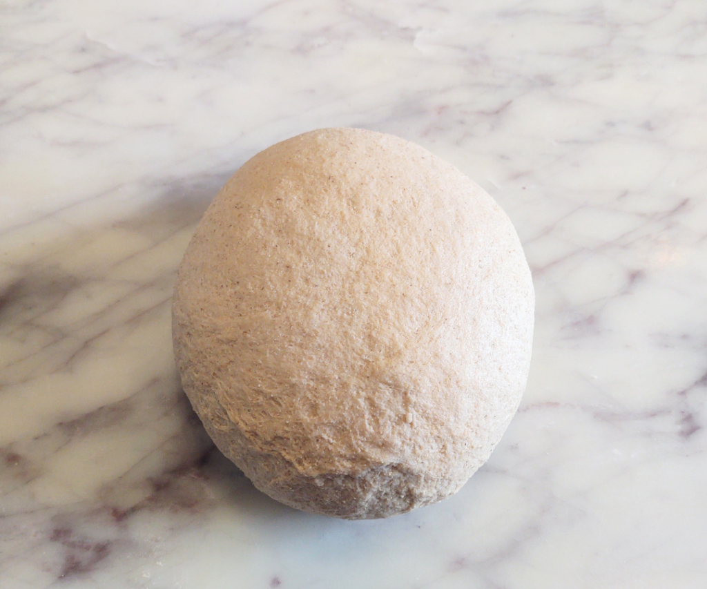 smooth and glossy bagel dough