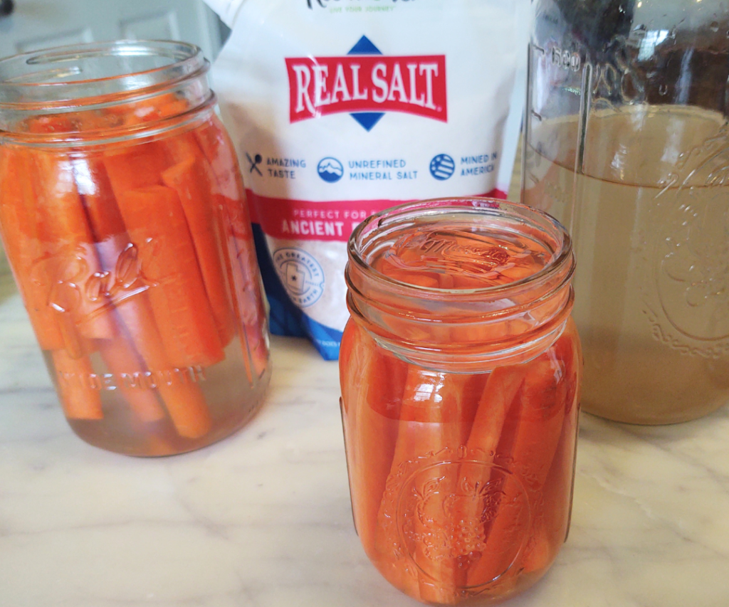weighing down carrots