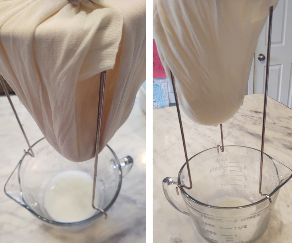 drain raw milk yogurt