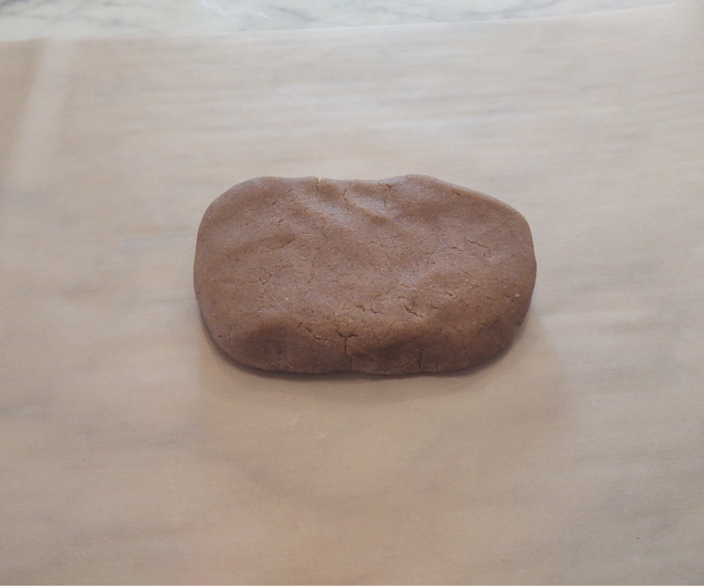 press dough into a rectangle shape