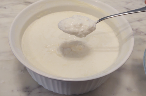 raw milk yogurt before drained