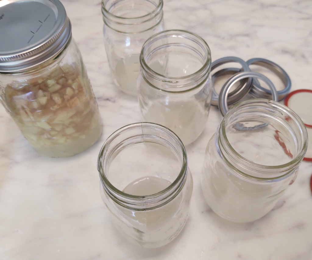 add ginger bug to jars
