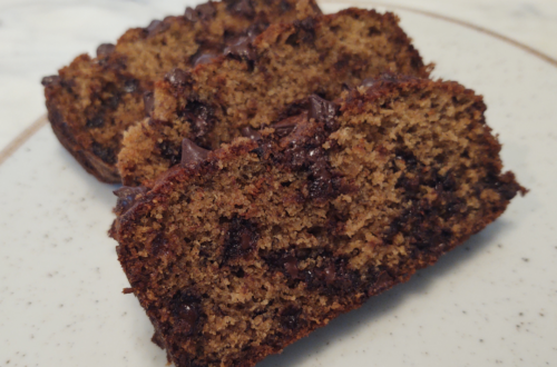freshly milled chocolate chip banana bread