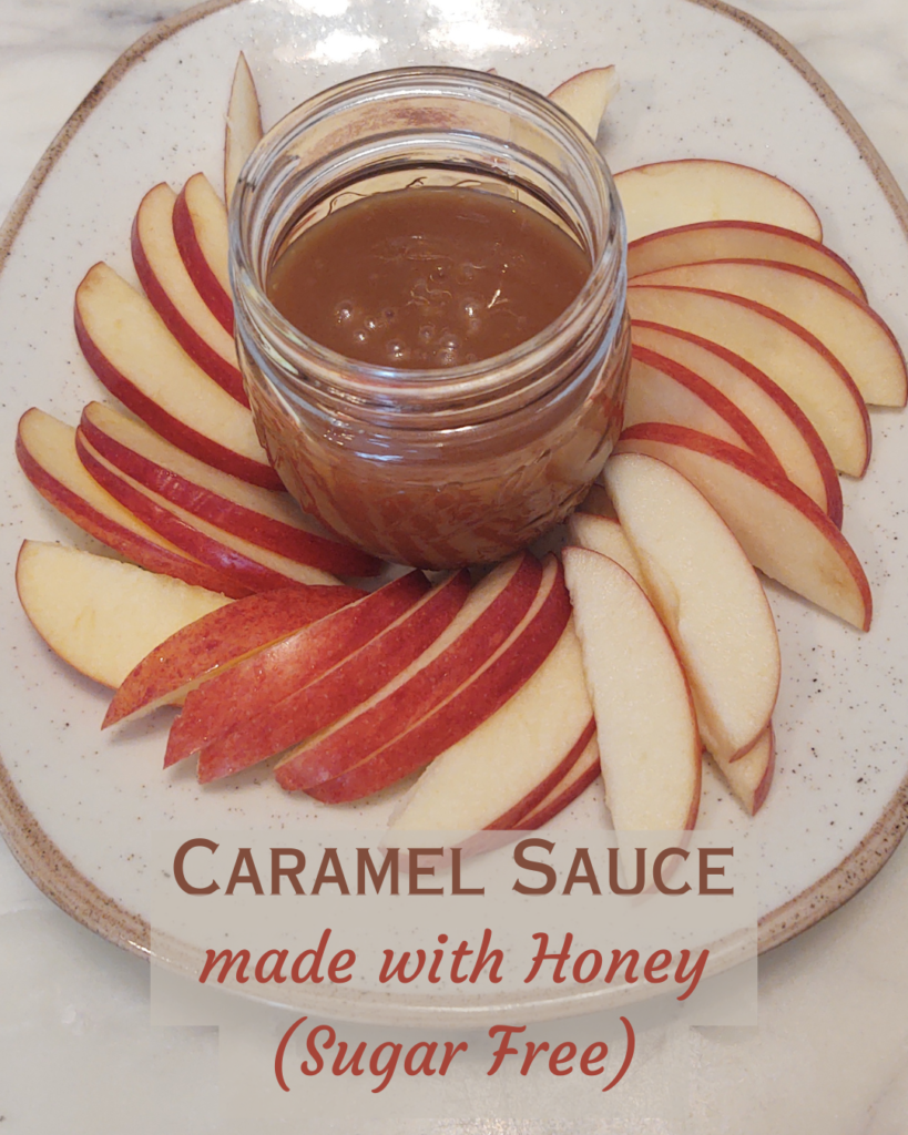 caramel sauce made with honey pin