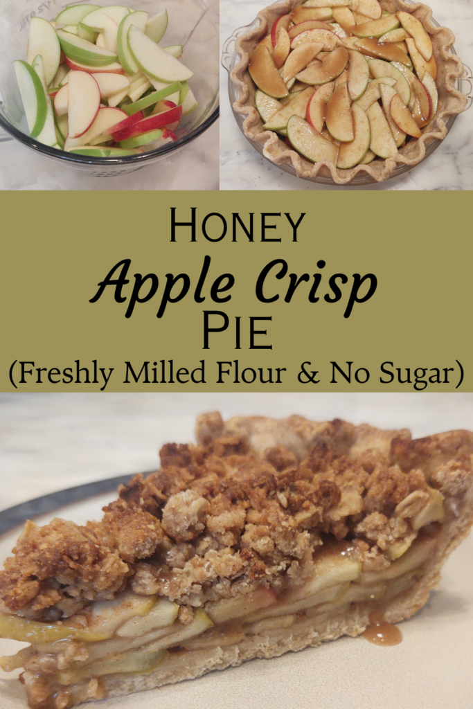 honey apple crisp pie pin