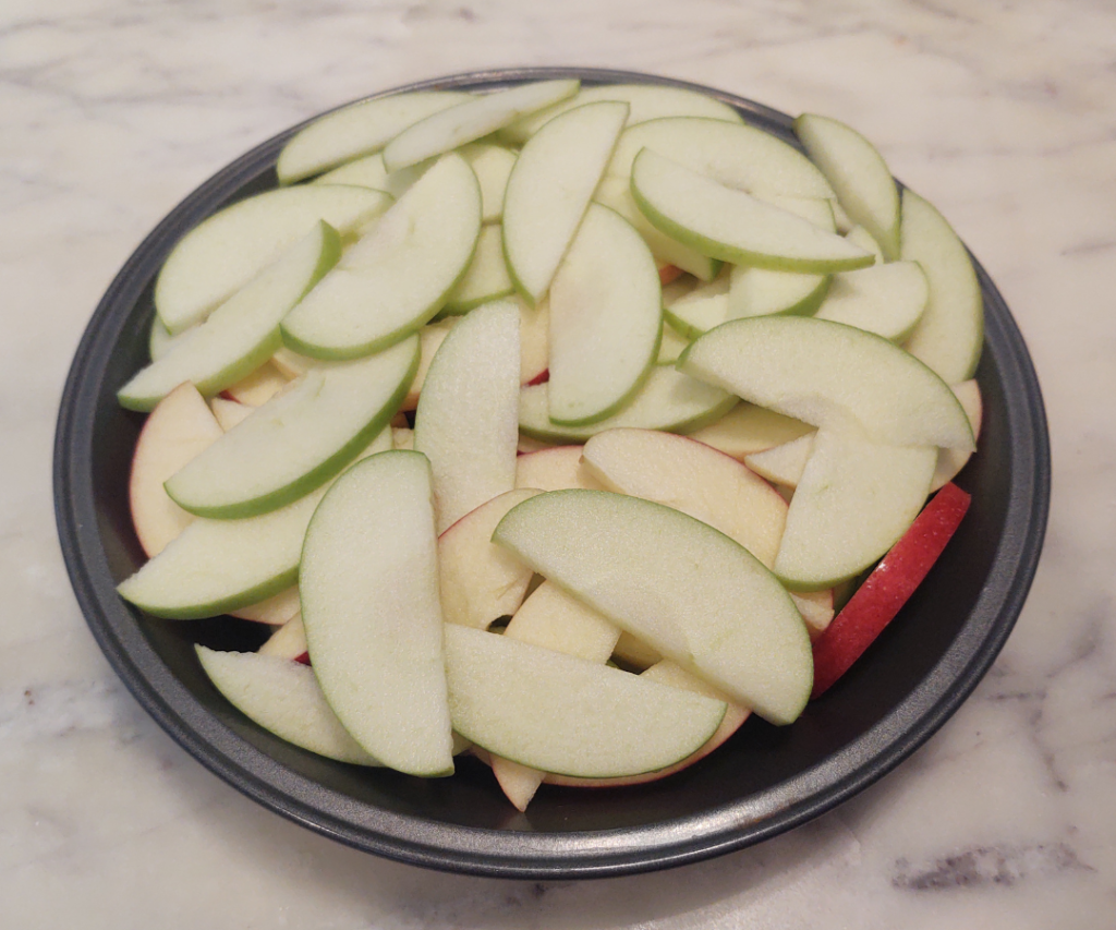 cut up apples
