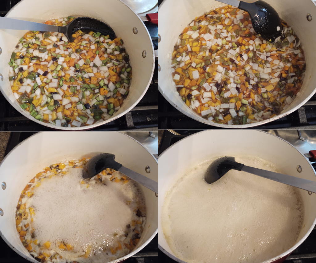 boiling jelly mixture