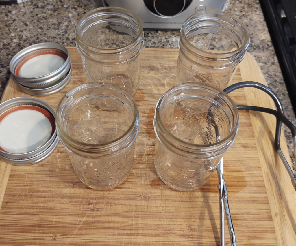 canning jars ready