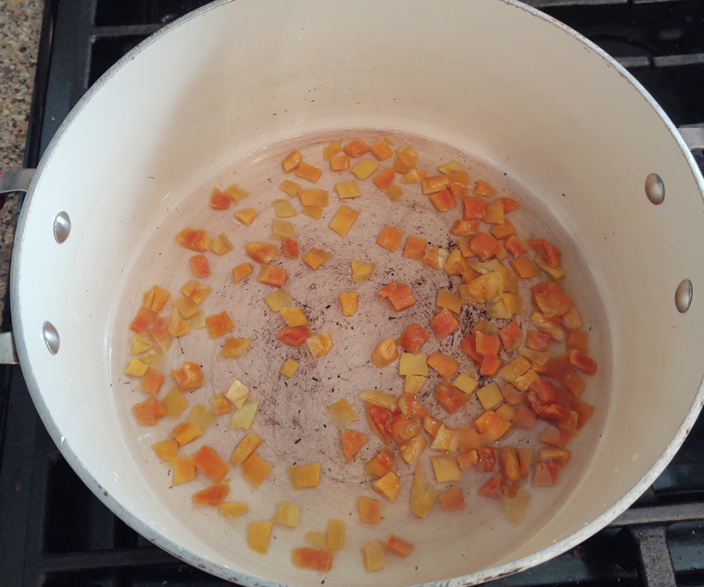 mango and vinegar soaking
