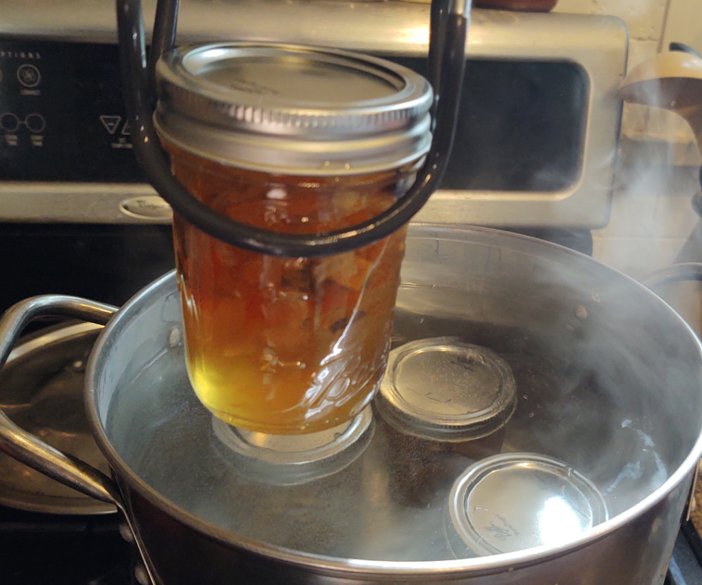 swirling jelly jars